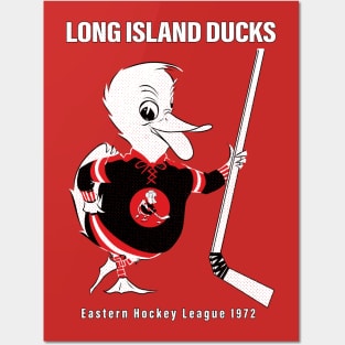 Retro Long Island Ducks EHL Hockey 1972 Posters and Art